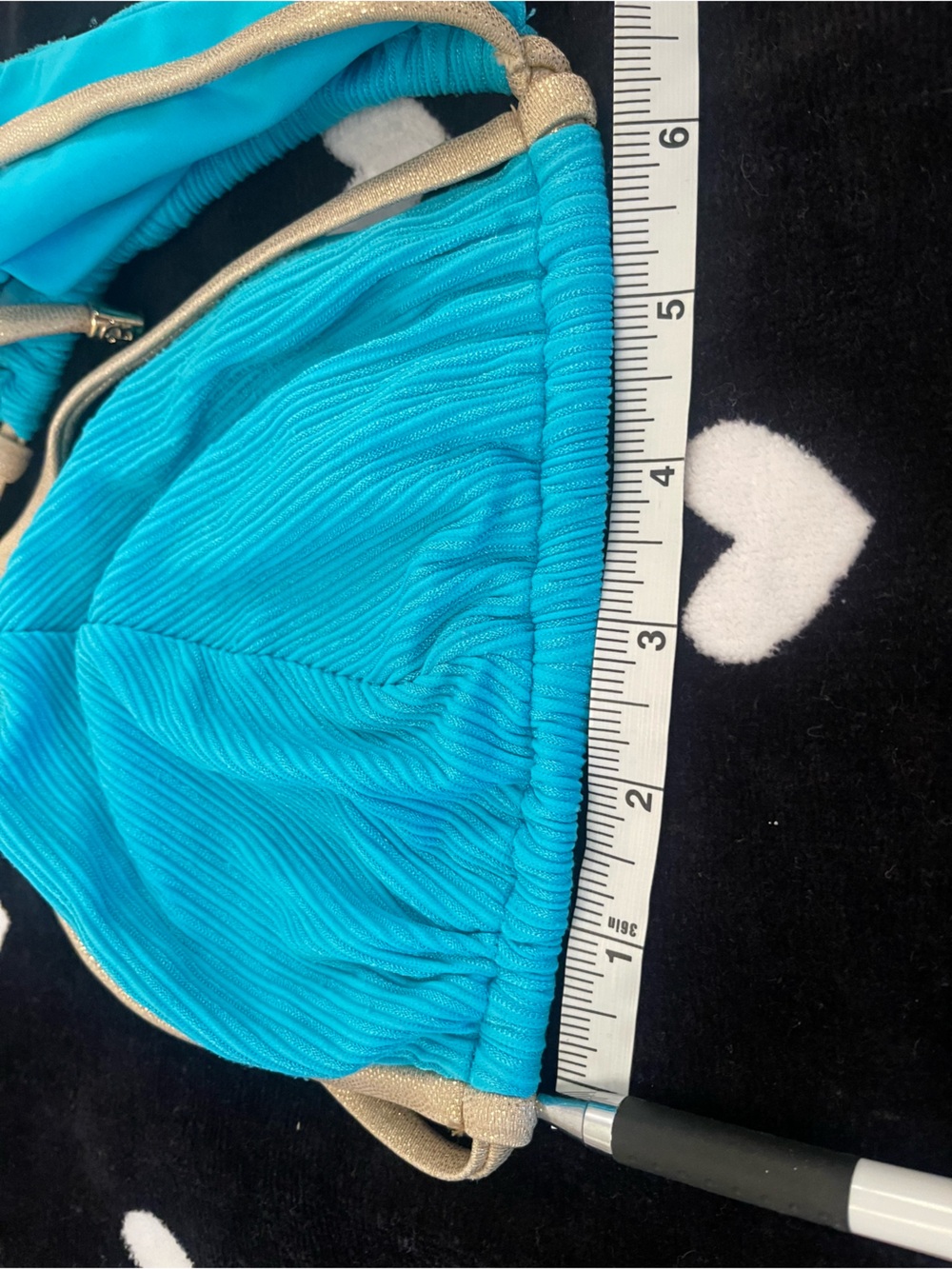 ON RESERVE: Beach Bunny Turquoise Bikini with gold hardware and Straps DD/L se - Picture 12 of 12